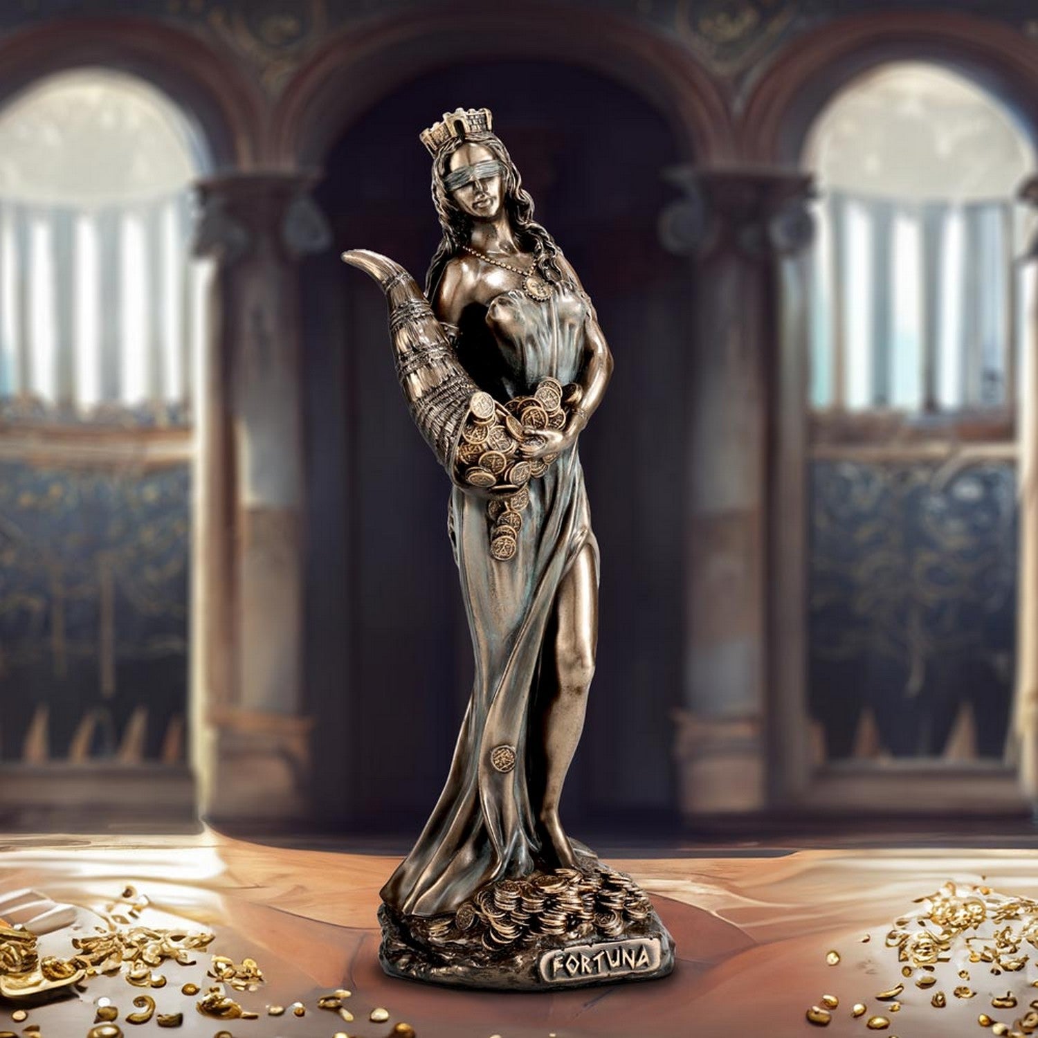 Fortuna Medium Bronze Figurine D6886C24