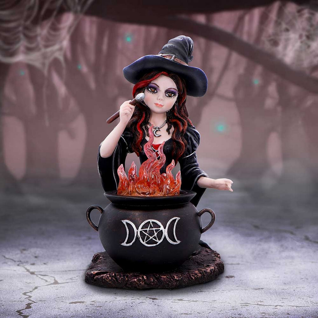 Althea Witch figurine with Flame Cauldron D6985A25