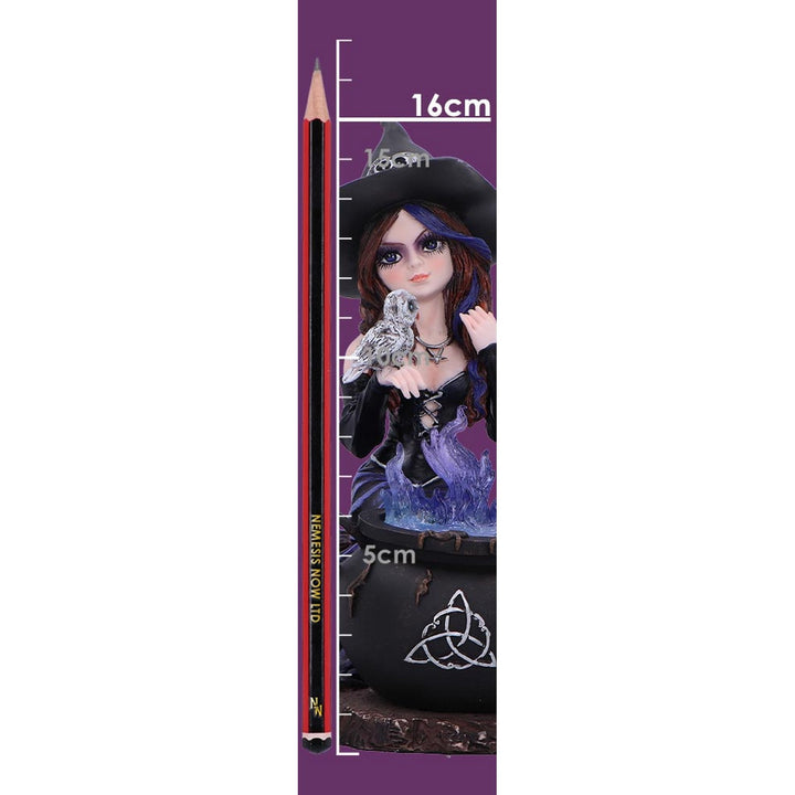 Alvina Witch Figurine with Owl and Cauldron D6986A25