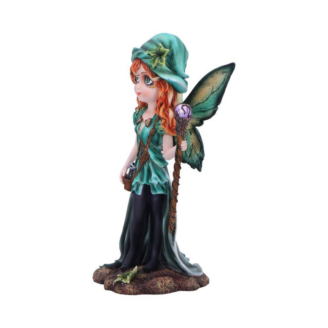Forest Fae Fairy with Jewel Staff and Dragon Figurine D6988A25