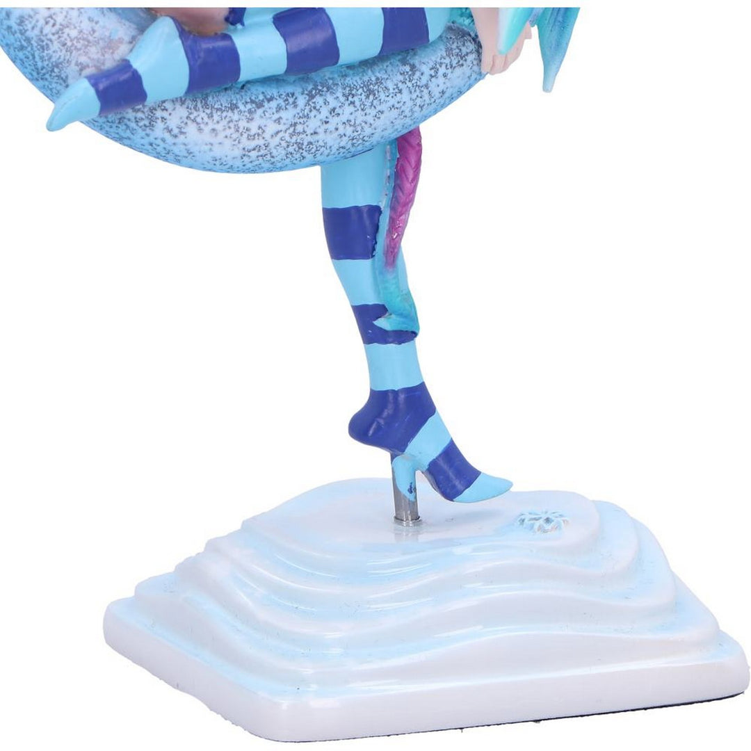 Lunar Fae Fairy Figurine with Dragon on Crescent Moon D6991A25