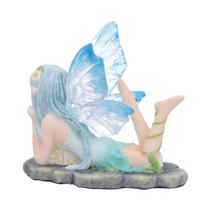 Amelia - Nature fairy figurine with clear blue wings D6995A25
