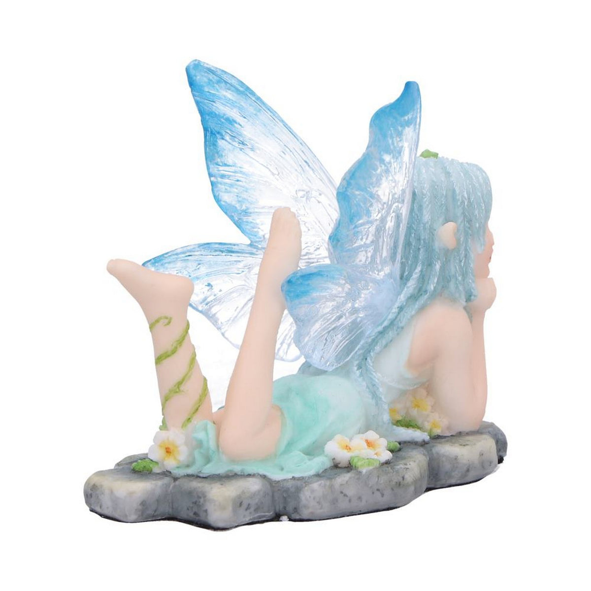 Amelia - Nature fairy figurine with clear blue wings D6995A25