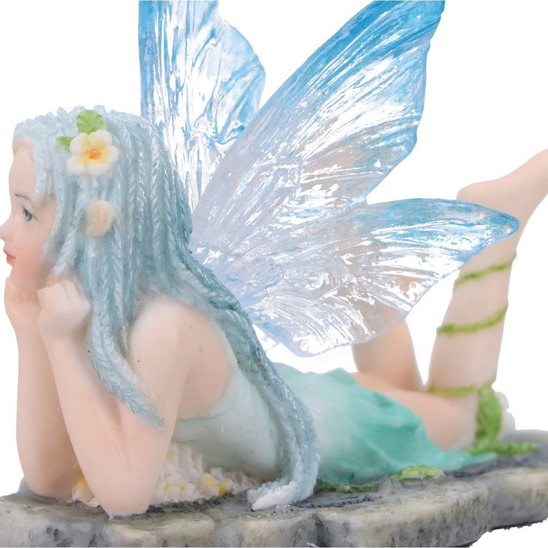 Amelia - Nature fairy figurine with clear blue wings D6995A25