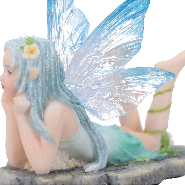 Amelia - Nature fairy figurine with clear blue wings D6995A25