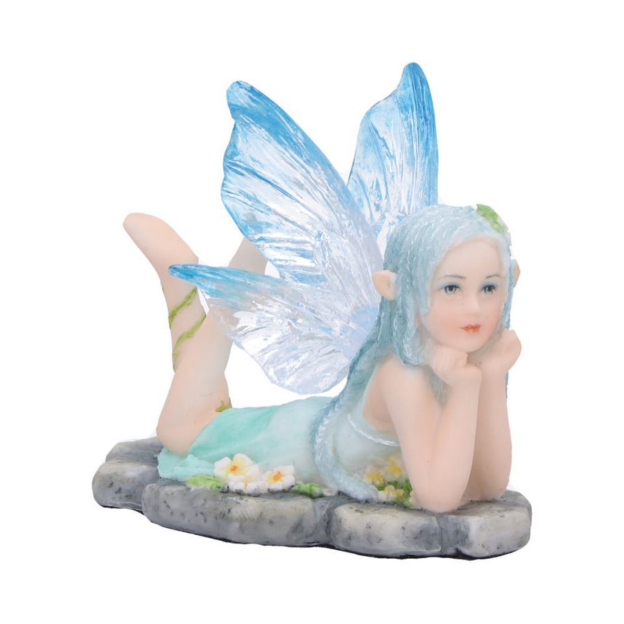 Amelia - Nature fairy figurine with clear blue wings D6995A25