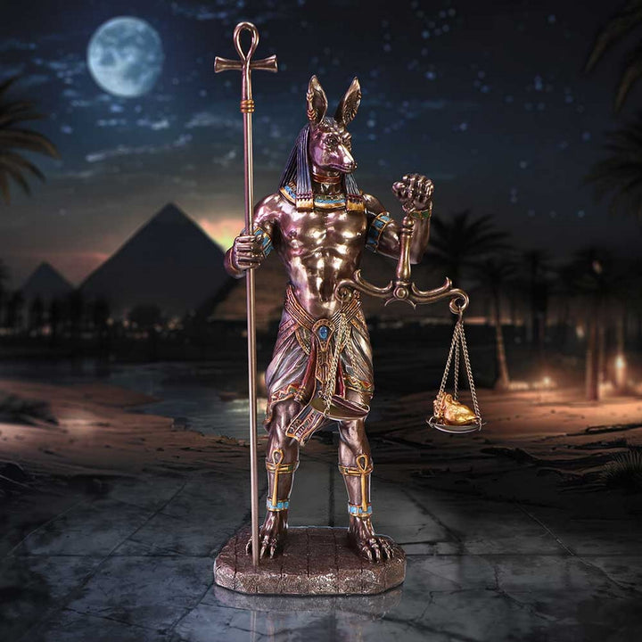 Bronzed Anubis Figurine  Guardian of the Tombs, Symbol of Justice D7001A25