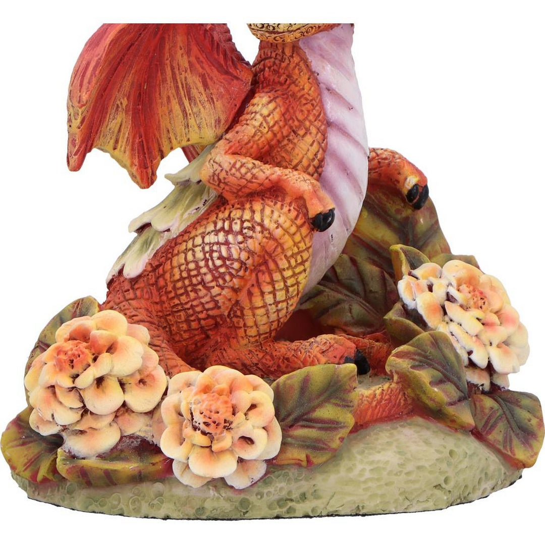 Marigold Flower Dragon Figurine D7059M25