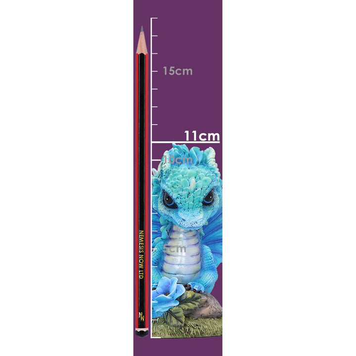 Blue Poppy Flower Dragon Figurine D7061M25