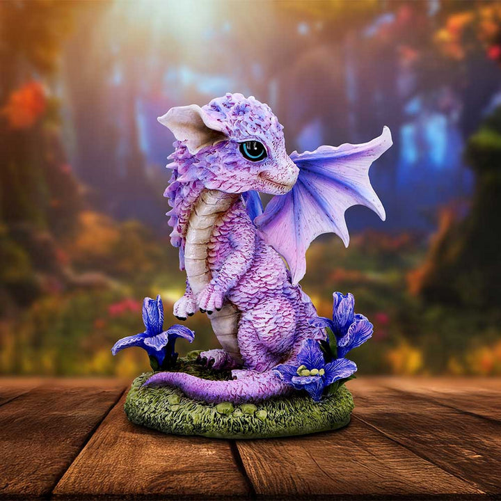 Iris Flower Dragon Figurine D7064M25