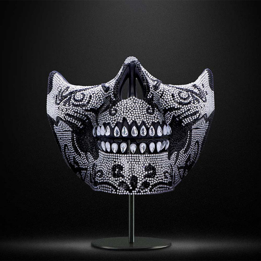 Fancy Dress Jewelled Masquerade Mask Cosplay (Silver) D7110B25
