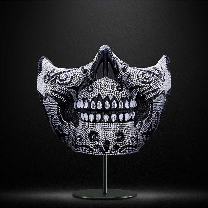 Fancy Dress Jewelled Masquerade Mask Cosplay (Silver) D7110B25