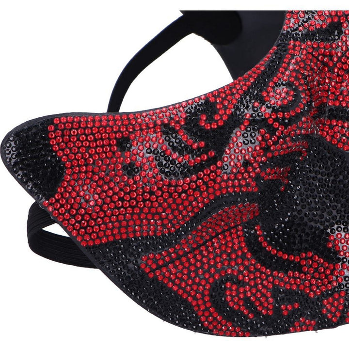 Fancy Dress Jewelled Masquerade Mask Cosplay (Red) D7111B25