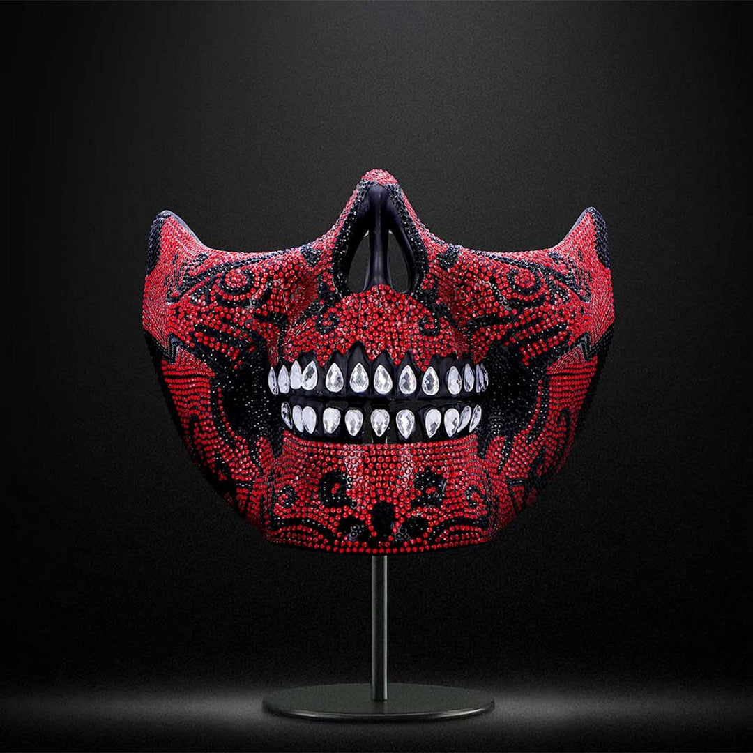 Fancy Dress Jewelled Masquerade Mask Cosplay (Red) D7111B25