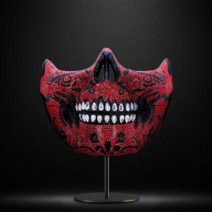 Fancy Dress Jewelled Masquerade Mask Cosplay (Red) D7111B25