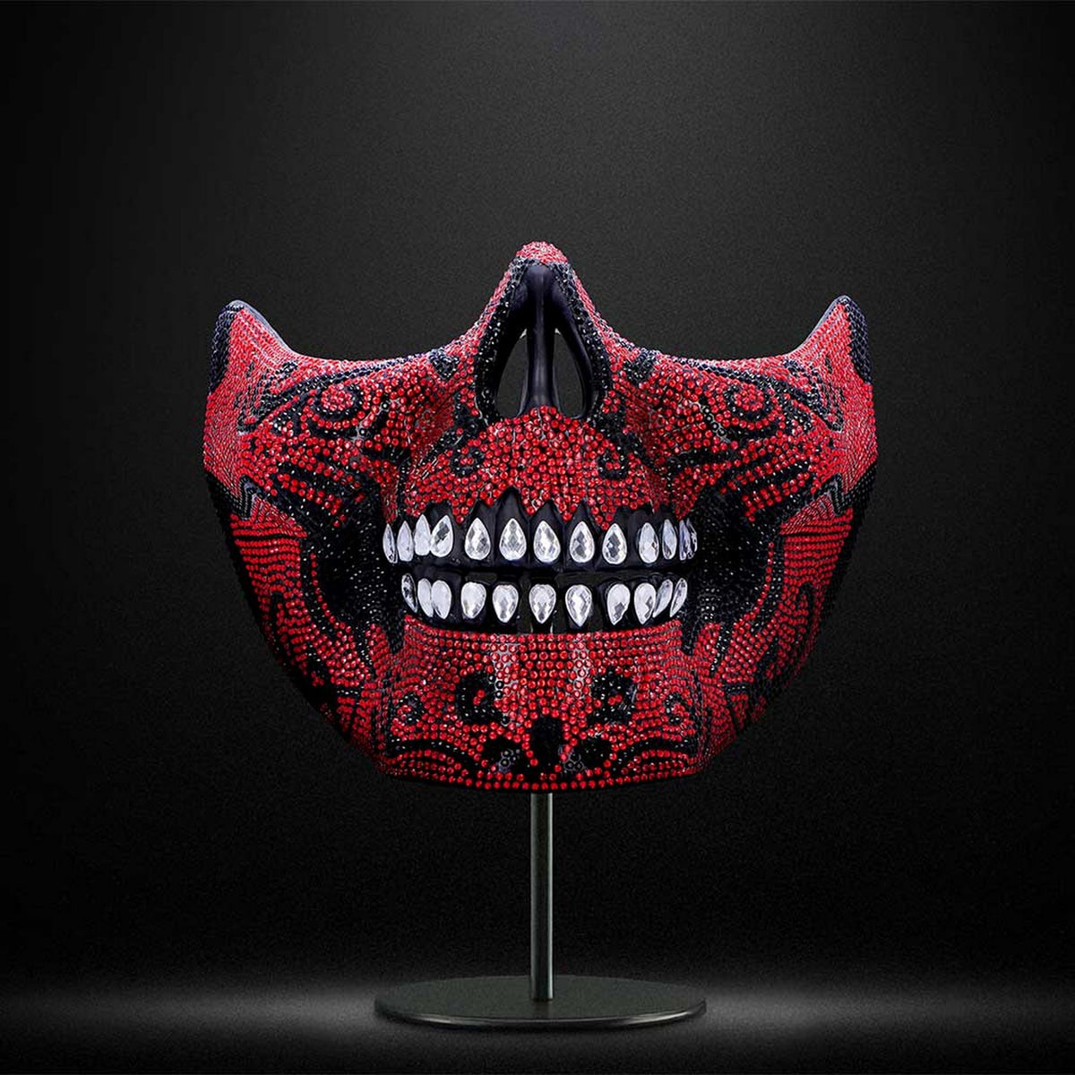 Fancy Dress Jewelled Masquerade Mask Cosplay (Red) D7111B25