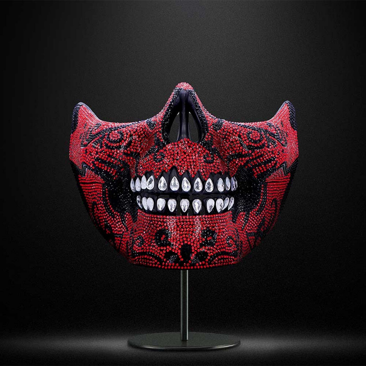 Fancy Dress Jewelled Masquerade Mask Cosplay (Red) D7111B25