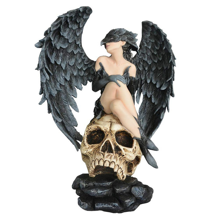 Riven  Gothic Winged Figurine on Skull Base D7170B25