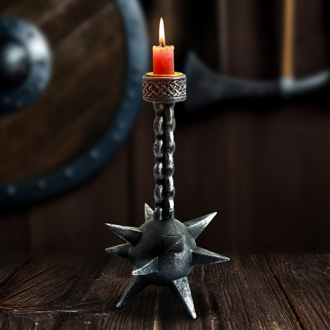 Meteor Hammer Medieval Gothic Candle Holder D7304C25