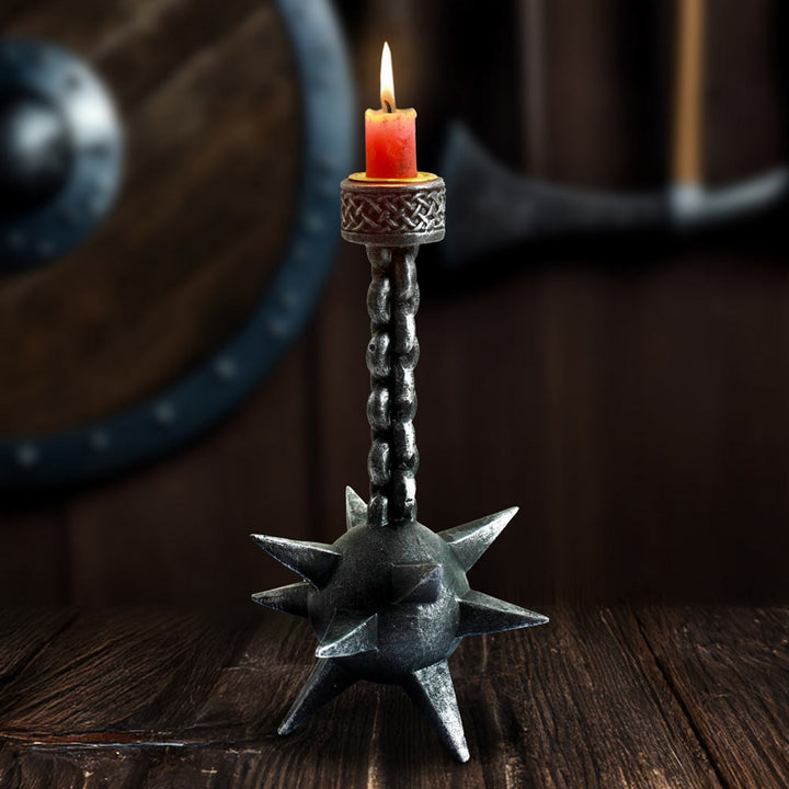 Meteor Hammer Medieval Gothic Candle Holder D7304C25