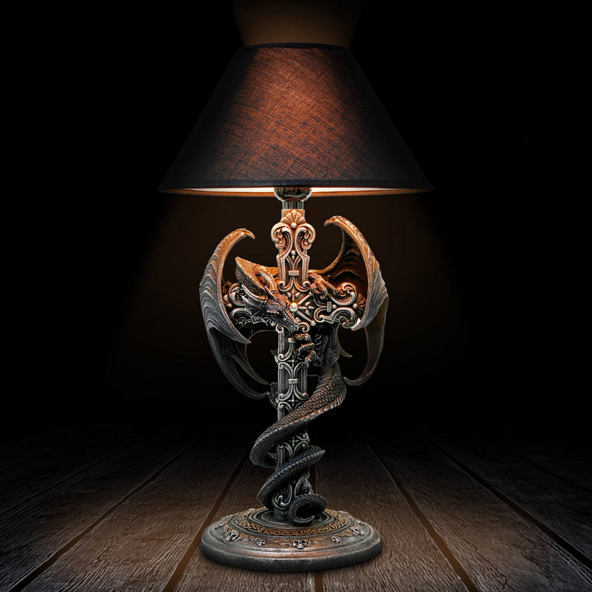 Dragons Crucis Gothic Plug In Lamp D7305C25