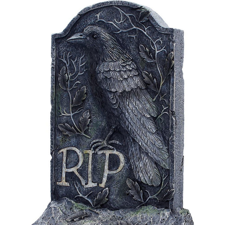 The Last Perch Gothic Raven Gravestone 25.3cm D7499B26