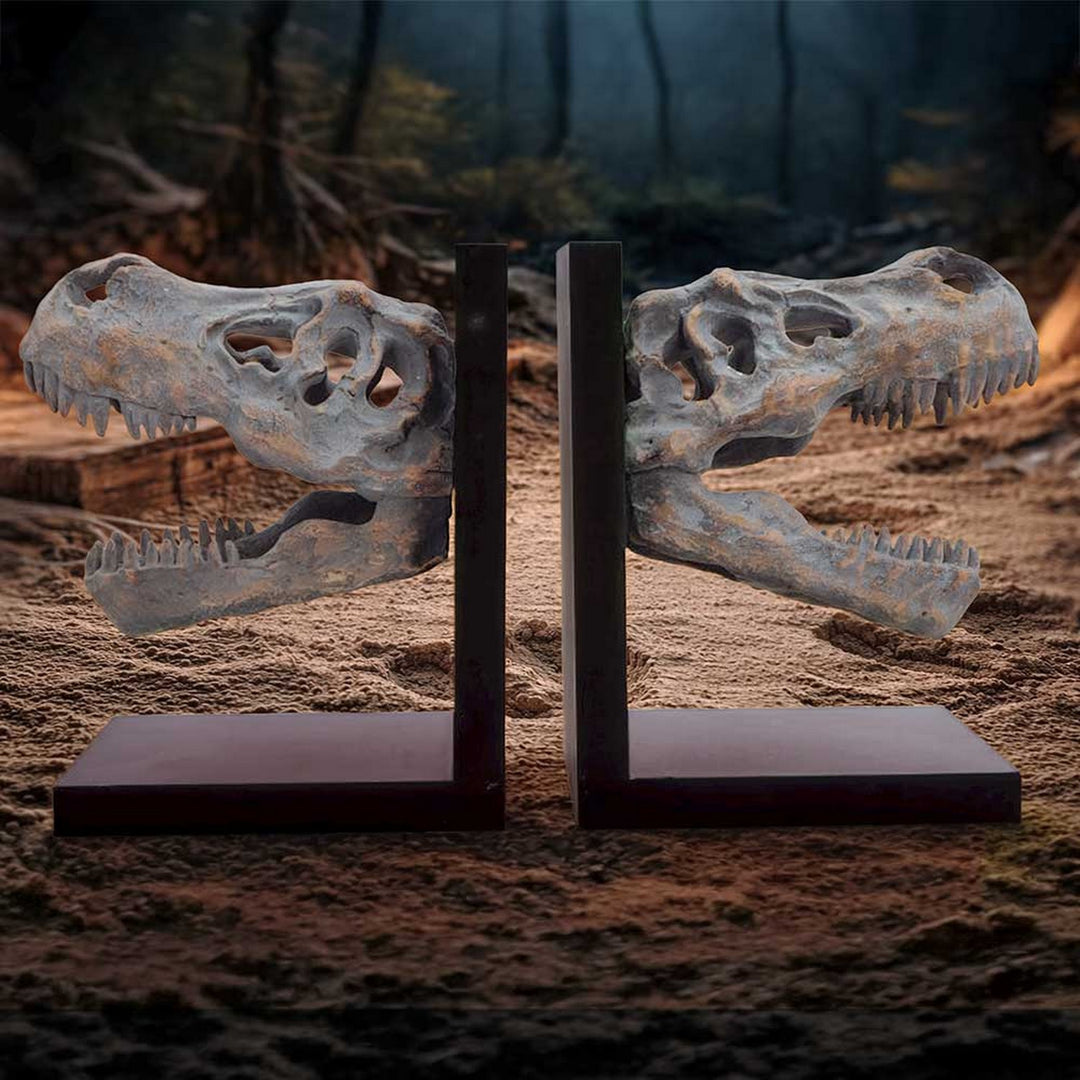 Tyrannossaurus Rex Skull Bookends 17.1cm D7554B26