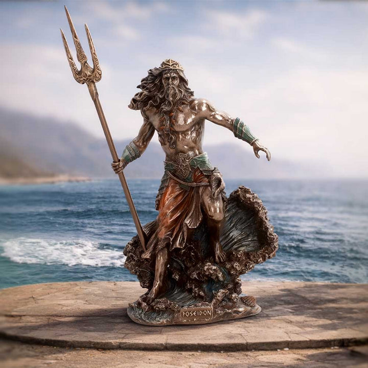 Poseidon Greek God of the Sea Figurine 25.2cm D7628B26