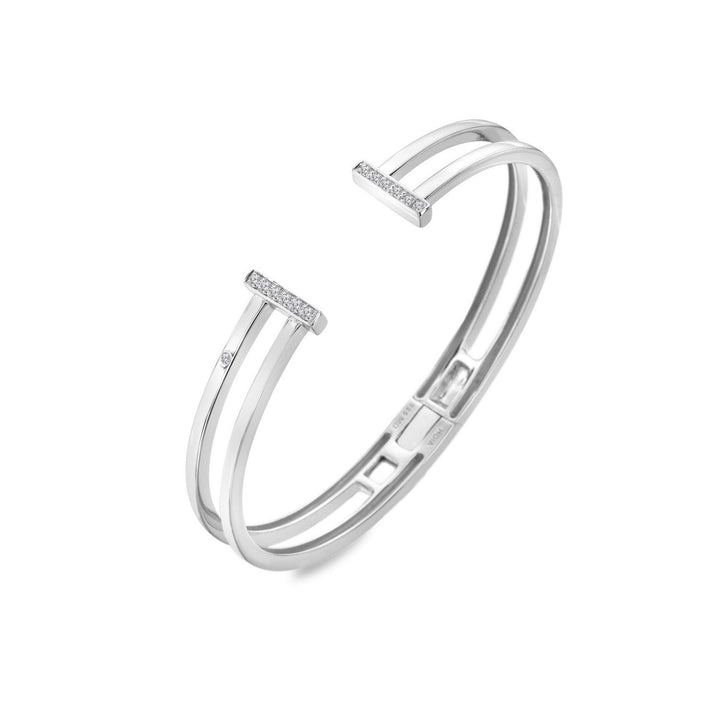 Hot Diamonds Sterling Silver Double T Bar Bangle DC230