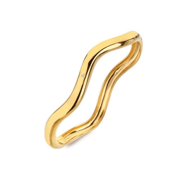 HD x Gold Plateden Edit Sterling Silver 18ct Gold Plated Fiji Bangle DC233