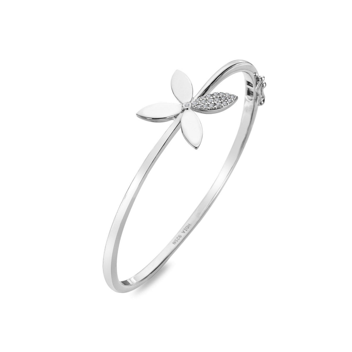 Hot Diamonds Sterling Silver White Topaz Eden Bangle DC236