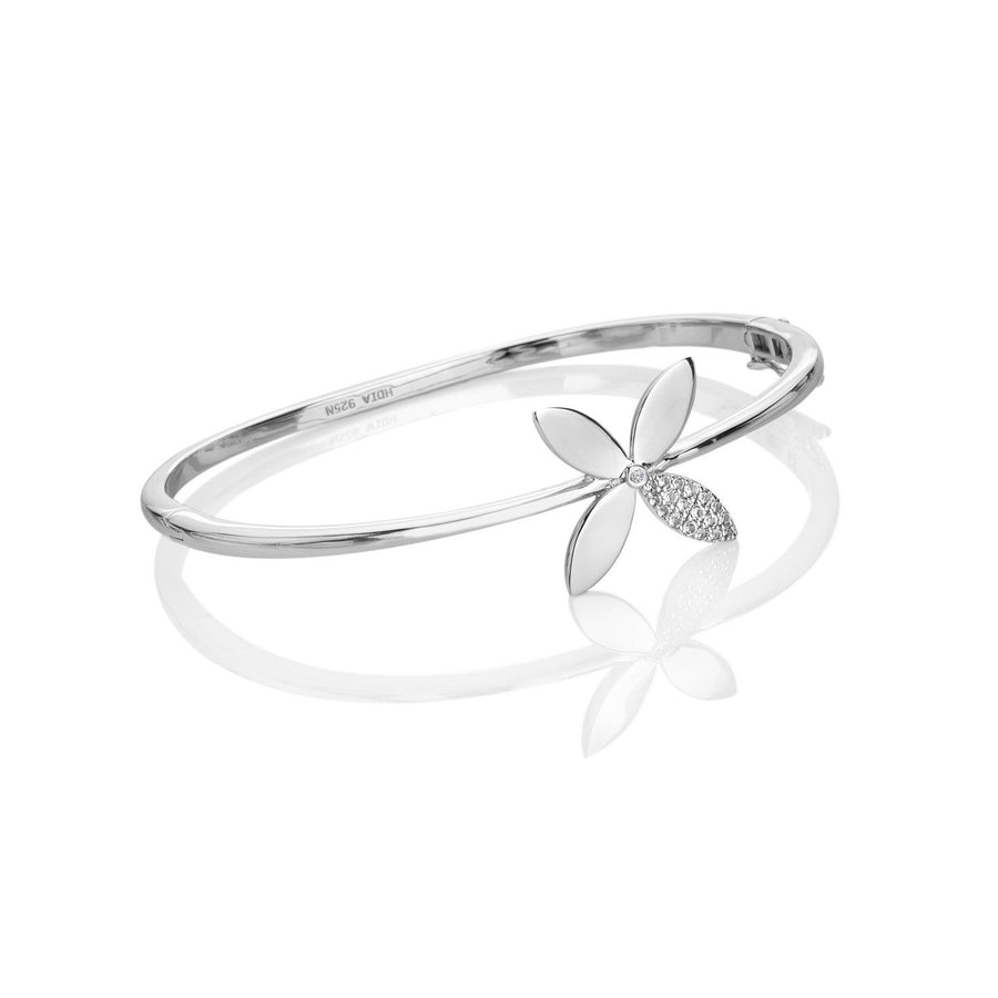 Hot Diamonds Sterling Silver White Topaz Eden Bangle DC236