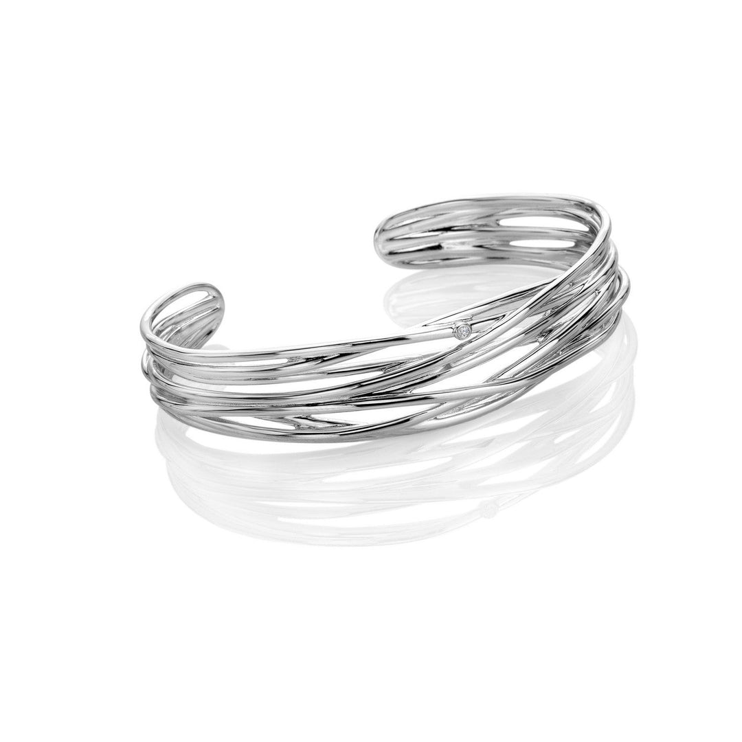 Hot Diamonds Sterling Silver String Bangle  DC237