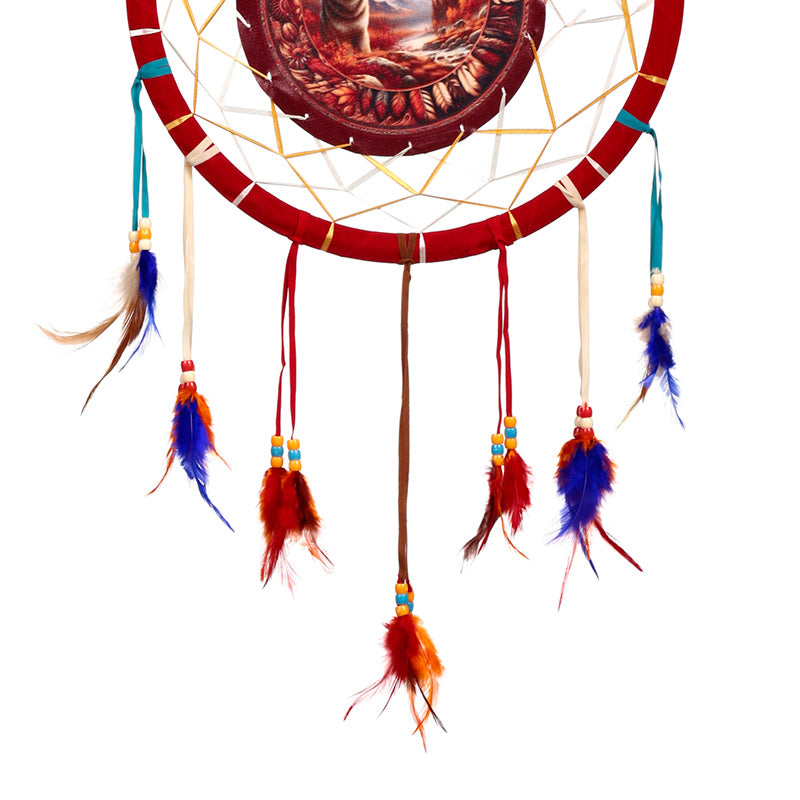 Autumnal Wolf Dreamcatcher 33cm DCPB02T