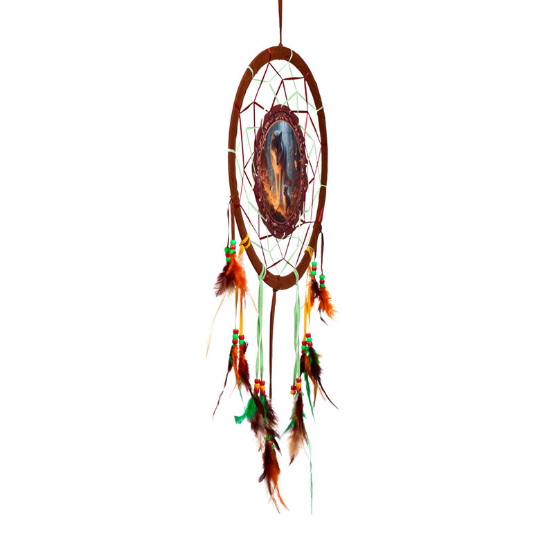 Fairy Dream Wolf & Cub Dreamcatcher 33cm DCPB02U