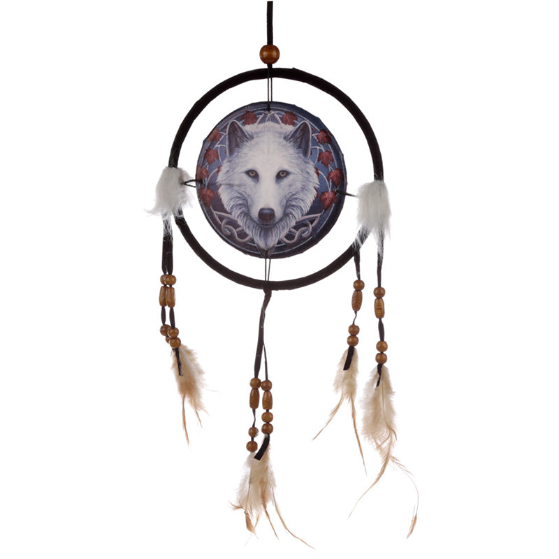 Lisa Parker Guardian of the Fall Wolf Dreamcatcher 16cm DCPB06N