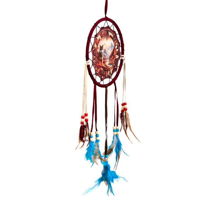Autumnal Wolf Dreamcatcher 16cm DCPB06T