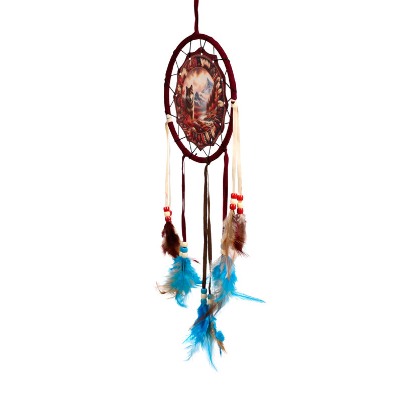 Autumnal Wolf Dreamcatcher 16cm DCPB06T
