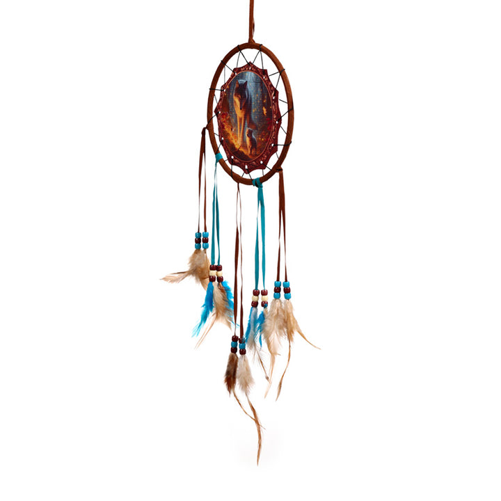 Fairy Dream Wolf & Cub Dreamcatcher 16cm DCPB06U