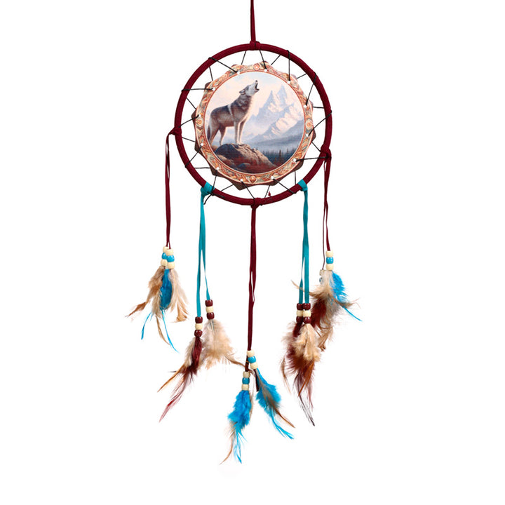 Mountain Wolf Dreamcatcher 16cm DCPB06V