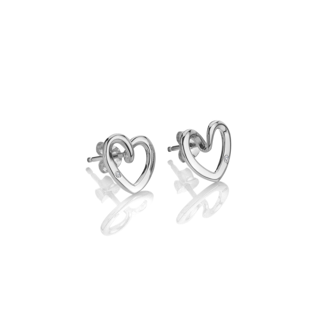 Classic Silver Heart Earrings DE845