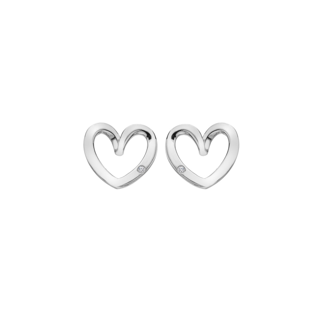 Classic Silver Heart Earrings DE845