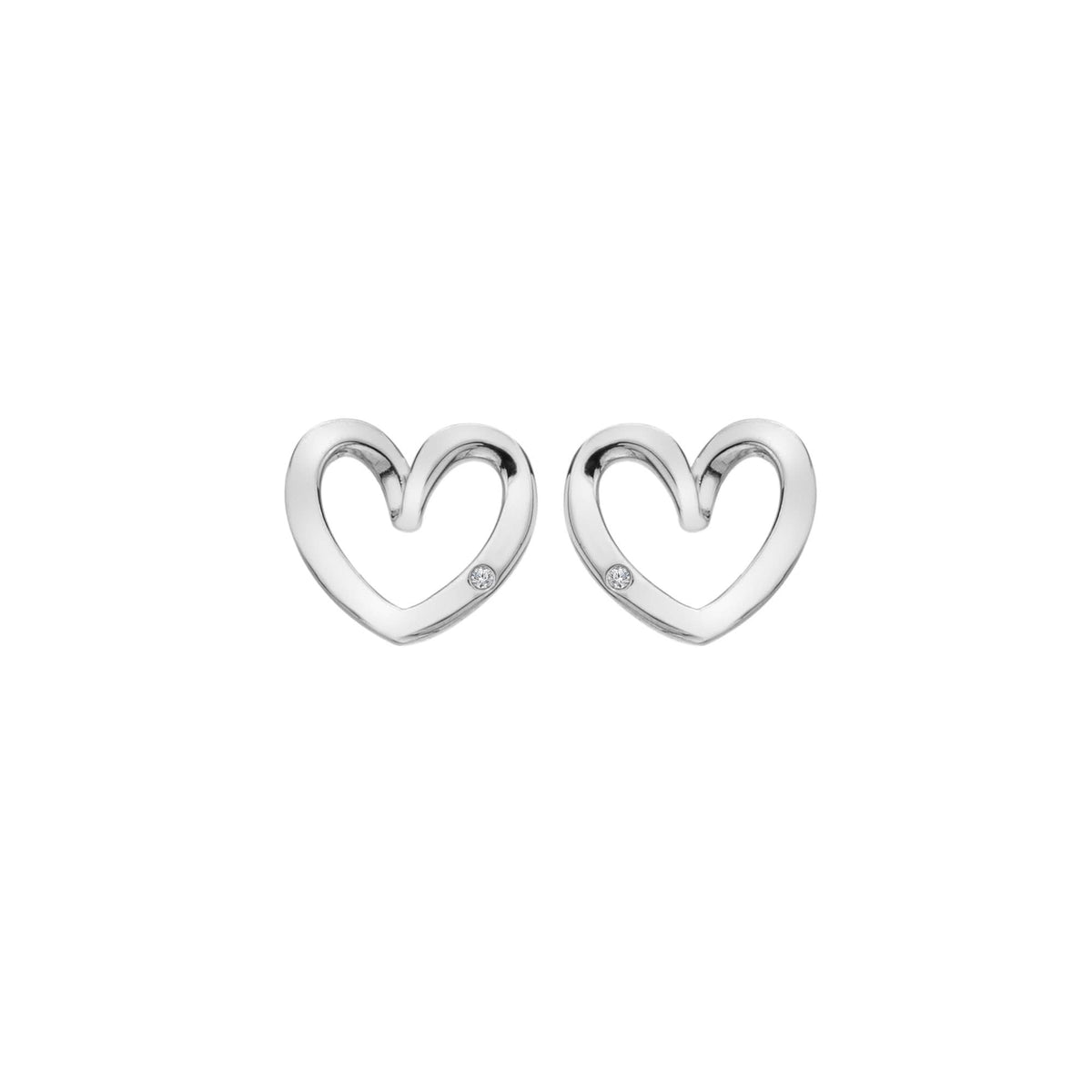 Classic Silver Heart Earrings DE845