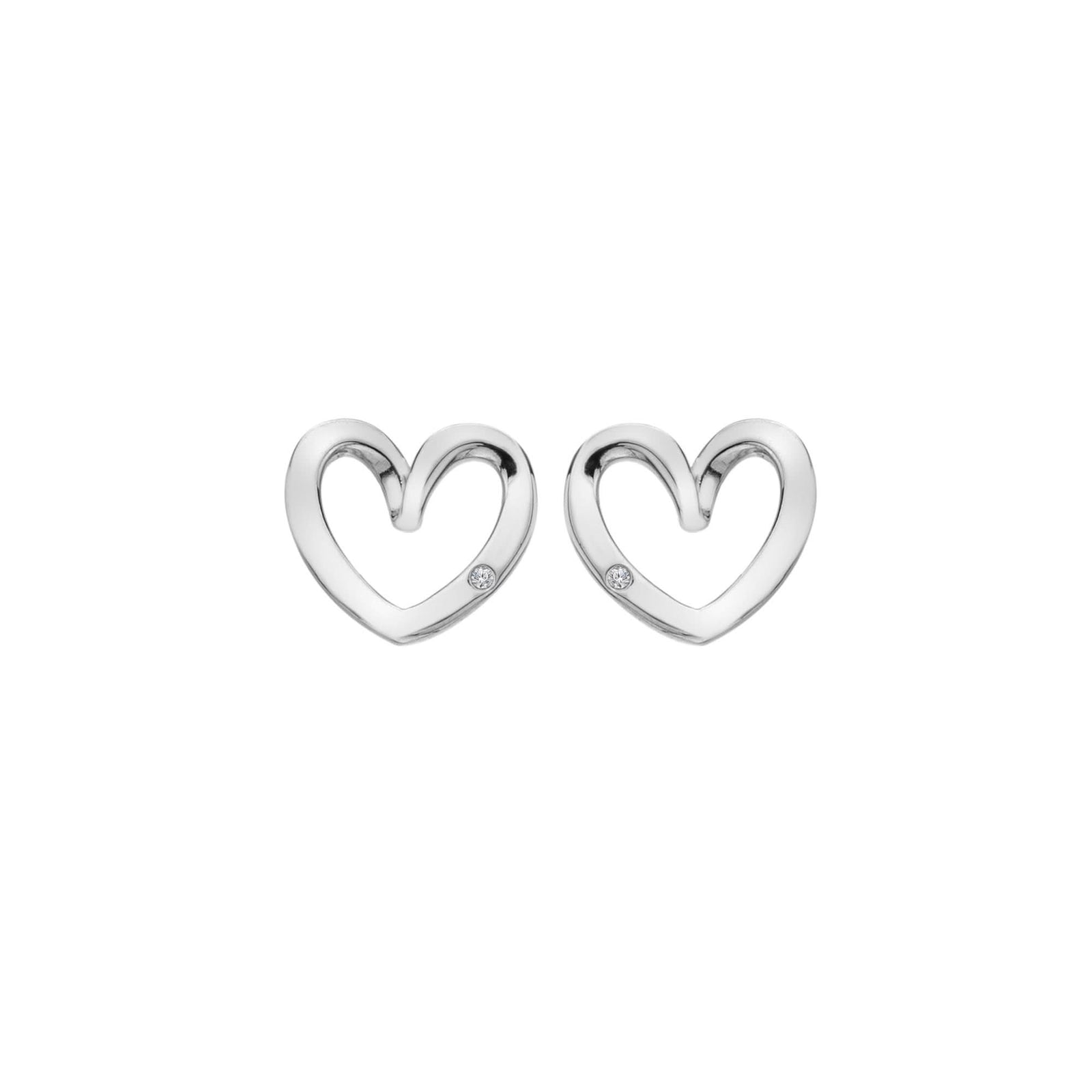 Classic Silver Heart Earrings DE845