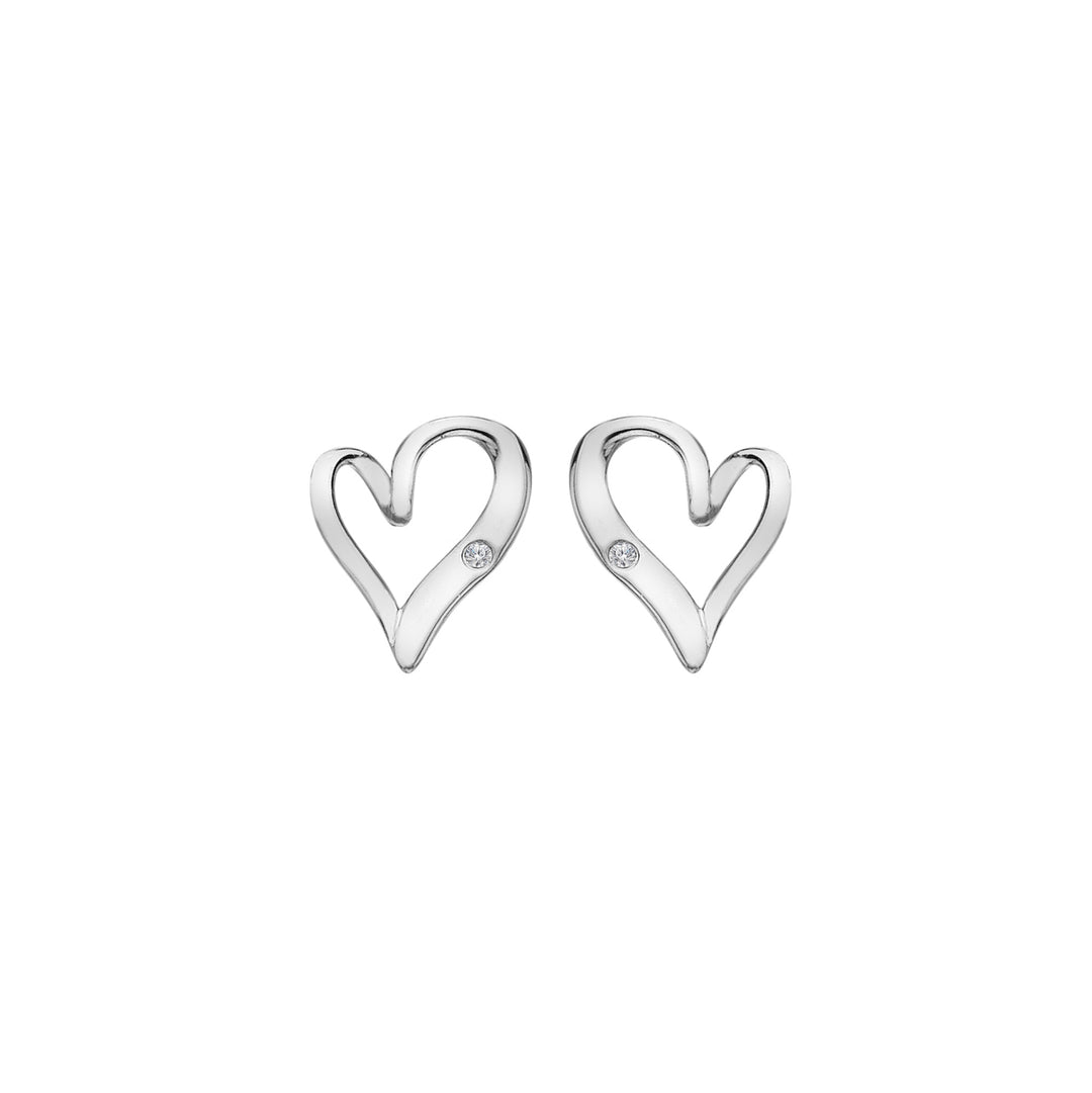 Delicate Pointed Twist Heart Earrings DE846