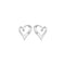 Delicate Pointed Twist Heart Earrings DE846