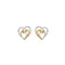Silver & 18ct Interwoven Heart Earrings DE847