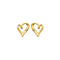 HD X GE Delicate Pointed Twist Heart Earrings DE848