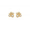 Gold earrings with clear gemstones 
