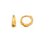 Gold hoop earrings with small diamonds 